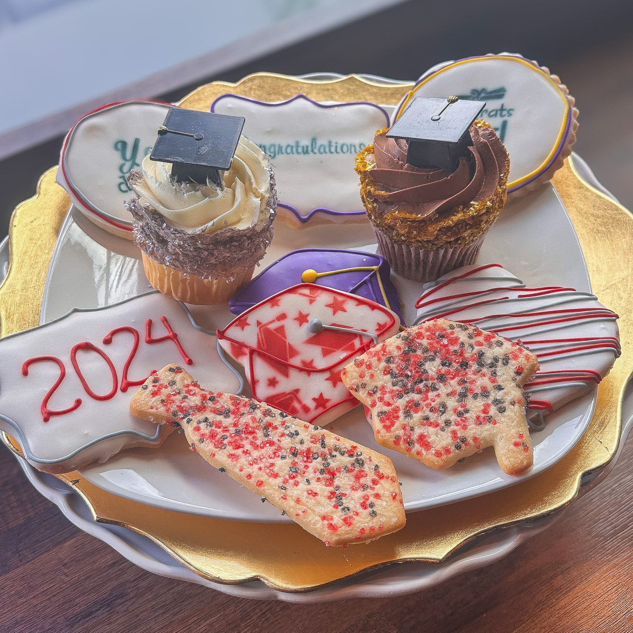 grad cookies and cupcakes